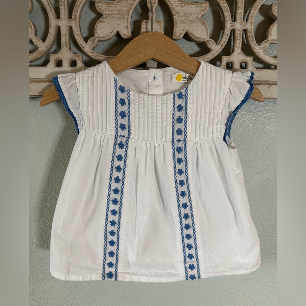 *BABY BODEN* BLUEBELLE EMBROIDERED TOP* SIZE 12-18 MONTHS*